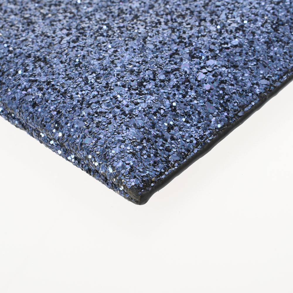 SAINT LAURENT Blue Leather Lame Clutch Bag - Picture 5 of 11